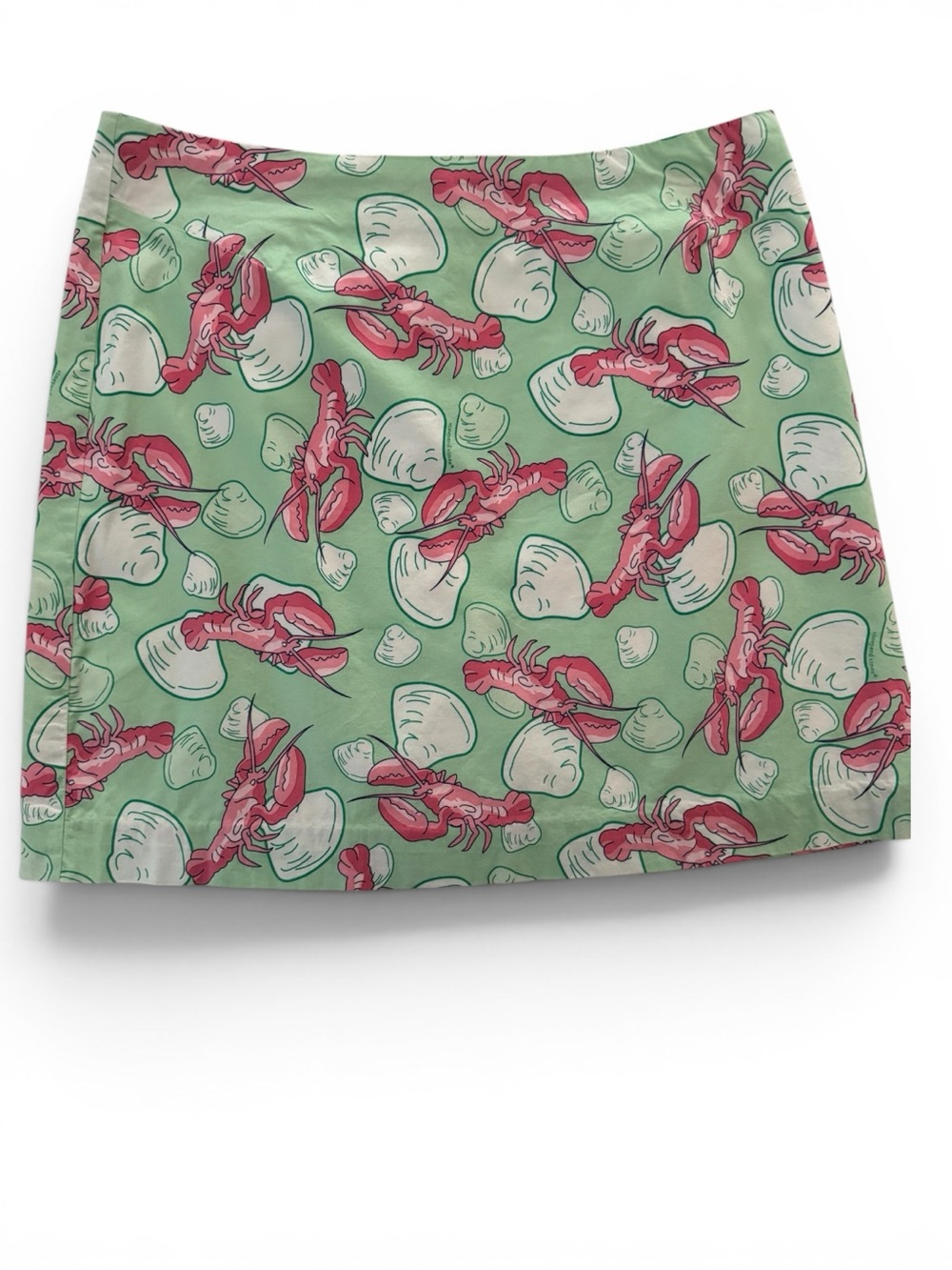 Vineyard Vines Mint Green & Pink Coastal Print Skirt - Lobsters  - Size 6